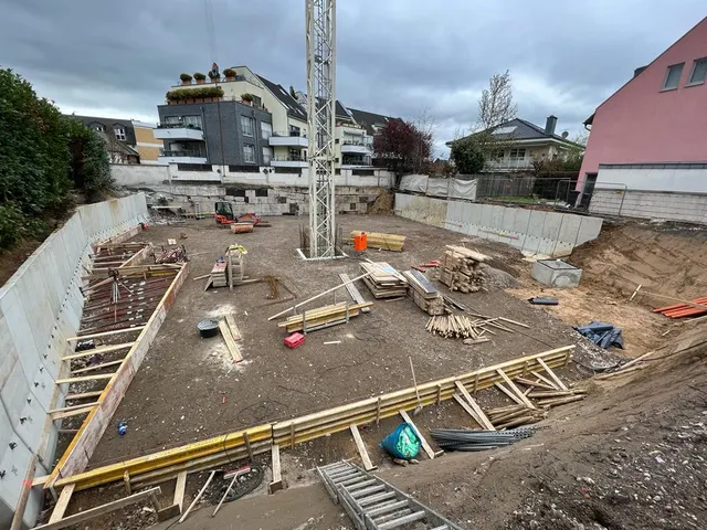 Geländemodellierung auf einem Grundstück