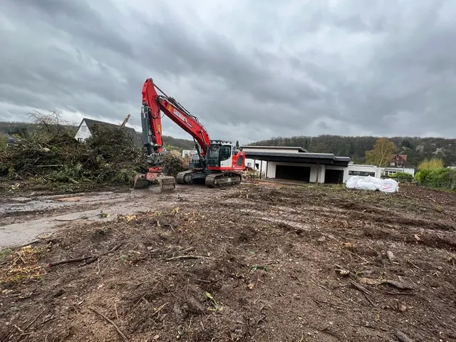 Abbrucharbeiten in Unkel